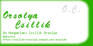 orsolya csillik business card